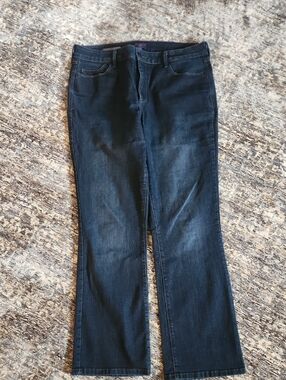 NYDJ Dark Blue Billie Mini Bootcut Jeans